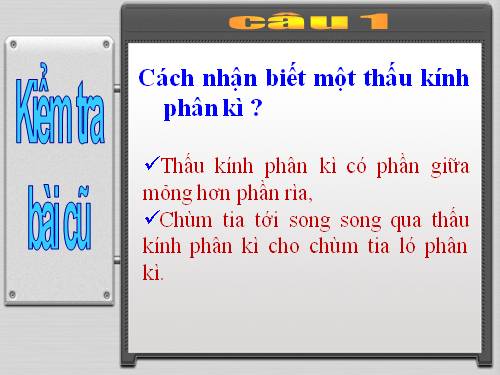 Bài 45. Ảnh của một vật tạo bởi thấu kính phân kì