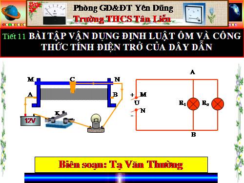 Bài 11. Bài tập vận dụng định luật Ôm và công thức tính điện trở của dây dẫn