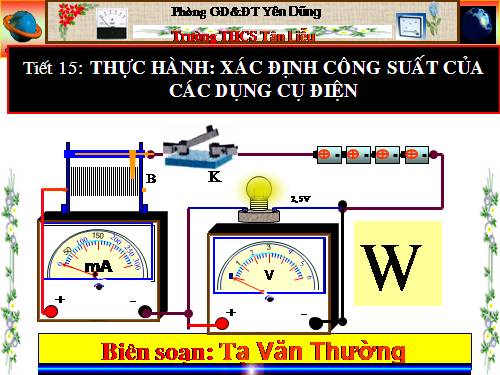 Bài 15. Thực hành: Xác định công suất của các dụng cụ điện