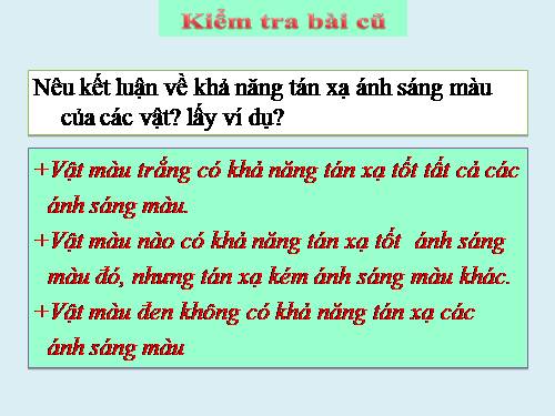 Bàl 56. Các tác dụng của ánh sáng