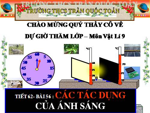 Bàl 56. Các tác dụng của ánh sáng