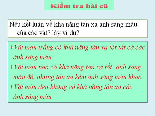 Bàl 56. Các tác dụng của ánh sáng