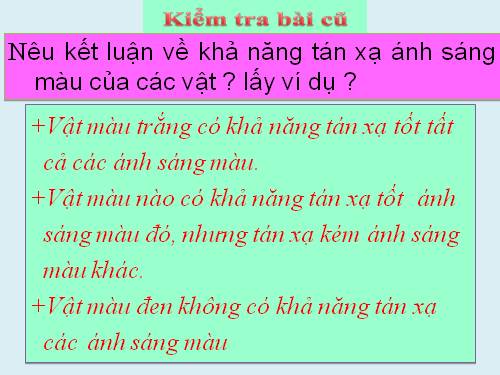 Bàl 56. Các tác dụng của ánh sáng