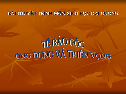 Công nghệ tế bào gốc