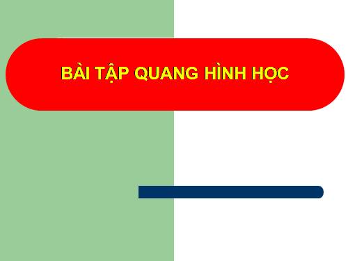 Bài 51. Bài tập quang hình học