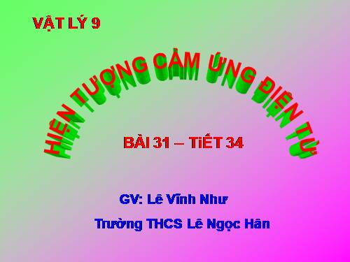 Bài 31. Hiện tượng cảm ứng điện từ