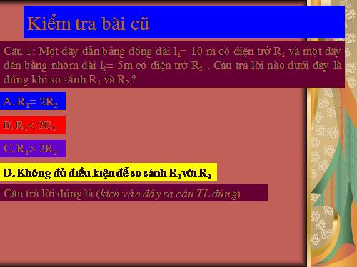 Bài 8. Sự phụ thuộc của điện trở vào tiết diện dây dẫn