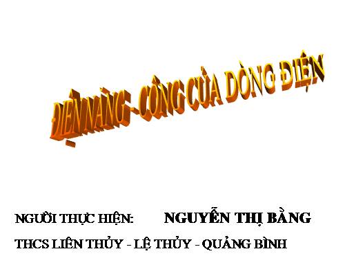 Bài 13. Điện năng - Công của dòng điện