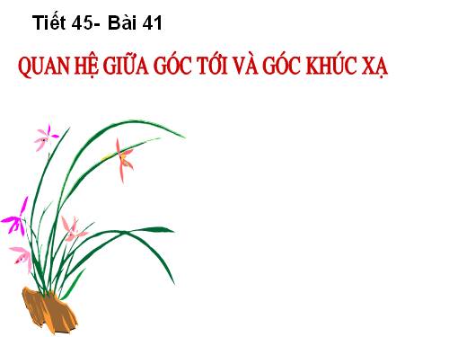 Bài 41. Quan hệ giữa góc tới và góc khúc xạ