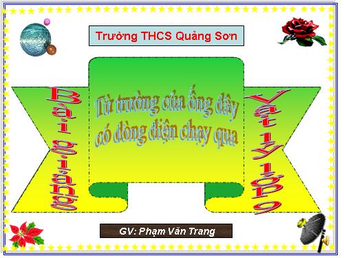 Bài 24. Từ trường của ống dây có dòng điện chạy qua