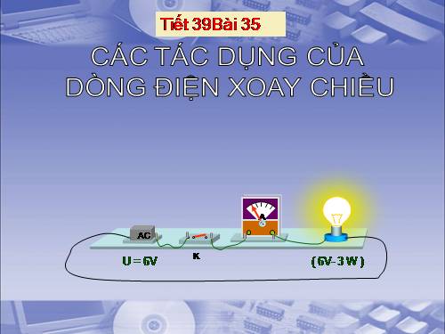 Bài 35. Các tác dụng của dòng điện xoay chiều - Đo cường độ và hiệu điện thế xoay chiều