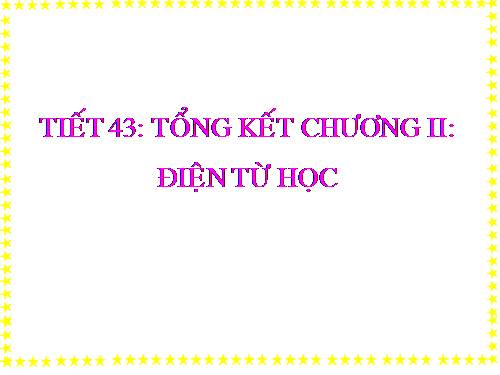 Bài 39. Tổng kết chuơng II : Điện từ học