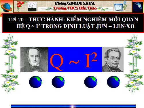 Bài 18. Thực hành: Kiểm nghiệm mối quan hệ Q - I2 trong định luật Jun - Len-xơ