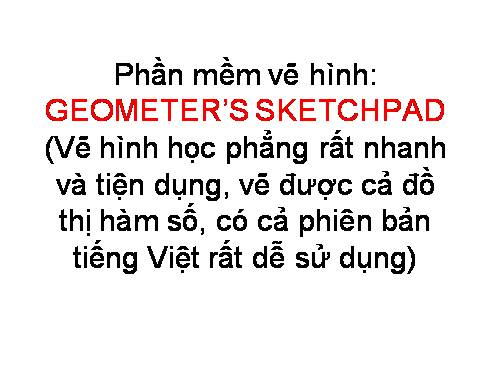 Phần mềm vẽ hình học phẳng(tiêng việt)