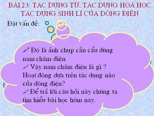 Bài 22. Tác dụng từ của dòng điện - Từ trường