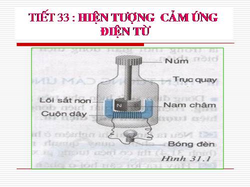 Bài 31. Hiện tượng cảm ứng điện từ