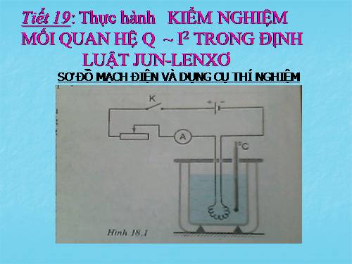 Bài 18. Thực hành: Kiểm nghiệm mối quan hệ Q - I2 trong định luật Jun - Len-xơ