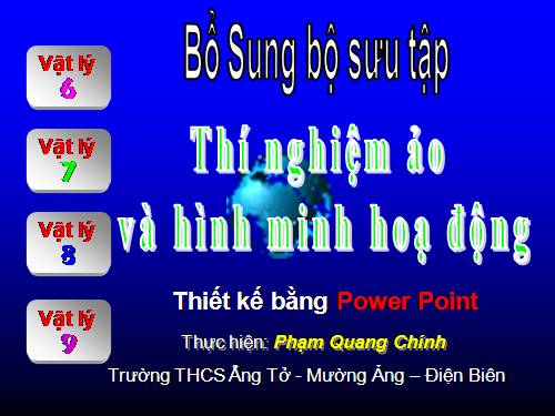 ĐÃ BỔ SUNG CHO BỘ THÍ NGHIÊM VẬT LÝ (TOÀN TẬP THCS)