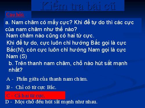 Bài 22. Tác dụng từ của dòng điện - Từ trường