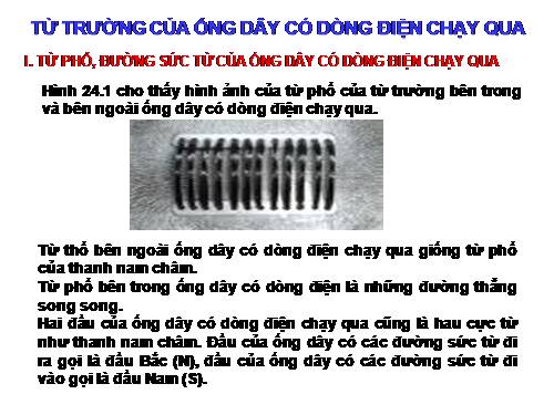 Bài 24. Từ trường của ống dây có dòng điện chạy qua