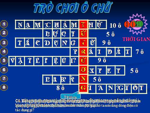 TRO CHOI O CHU (TÁC DỤNG TỪ CHỦA DONG ĐIỆN)