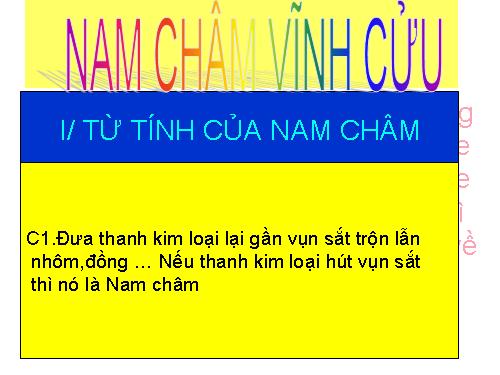 Bài 21. Nam châm vĩnh cửu