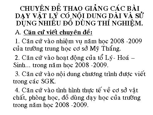 THAO GIẢNG - Vật lý 8