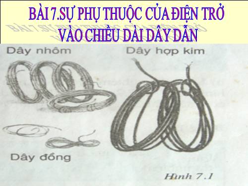 Bài 9. Sụ phụ thuộc của điện trở vào vật liệu làm dây dẫn