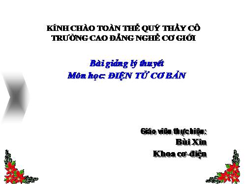 điện tử cơ bản