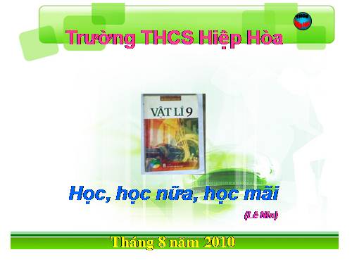 Bài 1. Sự phụ thuộc của cường độ dòng điện vào hiệu điện thế giữa hai đầu dây dẫn