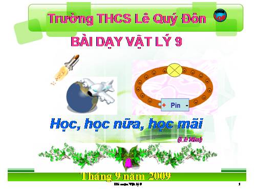 Bài 9. Sụ phụ thuộc của điện trở vào vật liệu làm dây dẫn