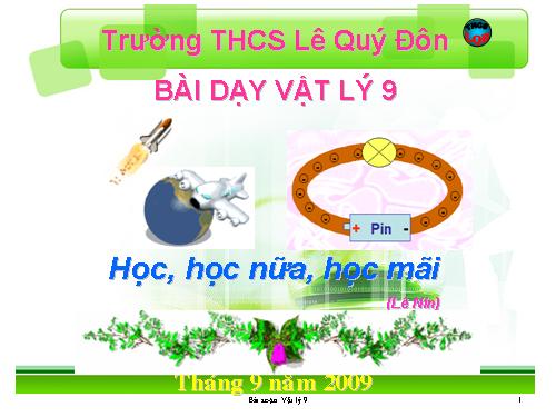 Bài 8. Sự phụ thuộc của điện trở vào tiết diện dây dẫn