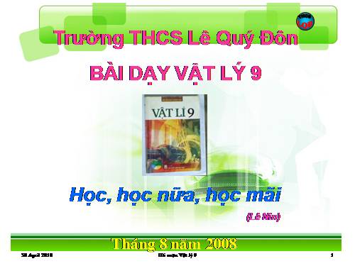 Bài 1. Sự phụ thuộc của cường độ dòng điện vào hiệu điện thế giữa hai đầu dây dẫn