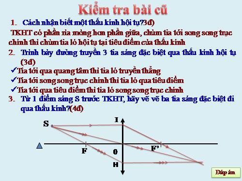 Bài 43. Ảnh của một vật tạo bởi thấu kính hội tụ