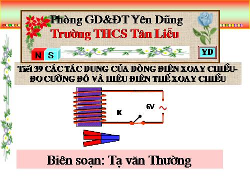 Bài 35. Các tác dụng của dòng điện xoay chiều - Đo cường độ và hiệu điện thế xoay chiều