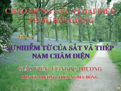 Bài 25. Sự nhiễm từ của sắt, thép - Nam châm điện