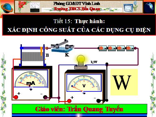 Bài 15. Thực hành: Xác định công suất của các dụng cụ điện