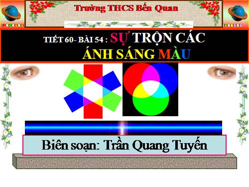 Bài 54. Sự trộn các ánh sáng màu