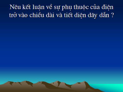 Bài 9. Sụ phụ thuộc của điện trở vào vật liệu làm dây dẫn