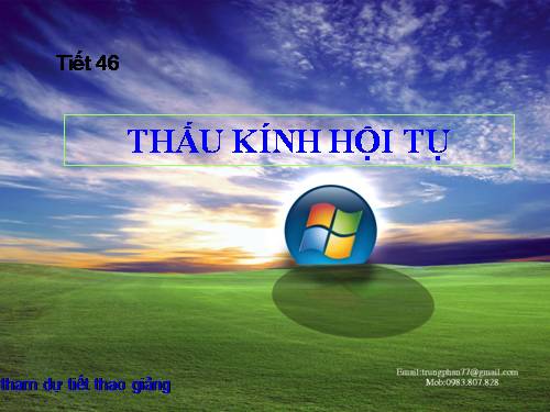 Bài 42. Thấu kính hội tụ