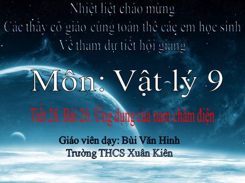 Bài 26. Ứng dụng của nam châm