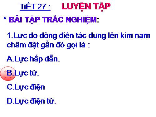 Tiết 27 Luyện Tập