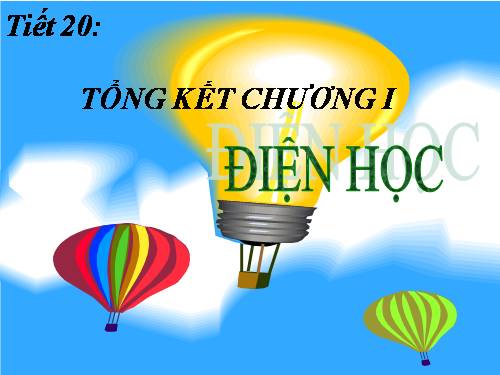 Bài 20. Tổng kết chương I: Điện học