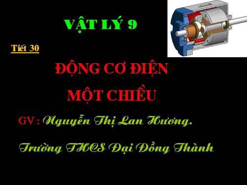 Bài 28. Động cơ điện một chiều