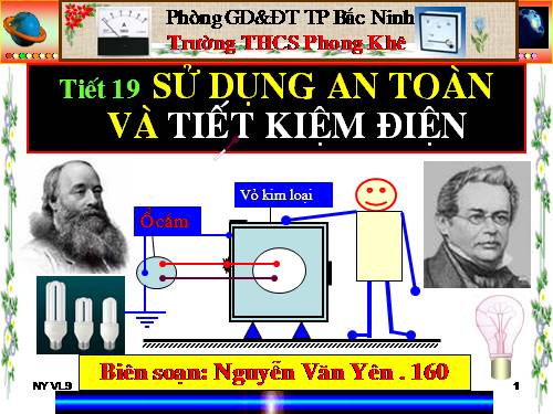 Bài 19. Sử dụng an toàn và tiết kiệm điện