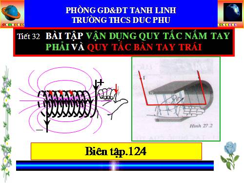 Bài 30. Bài tập vận dụng quy tắc nắm tay phải và quy tắc bàn tay trái