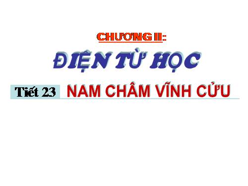 Bài 21. Nam châm vĩnh cửu