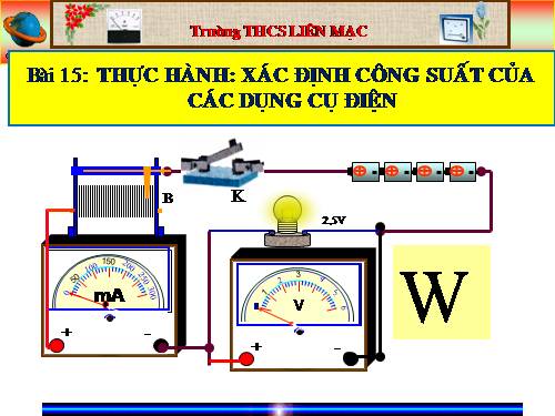 Bài 15. Thực hành: Xác định công suất của các dụng cụ điện