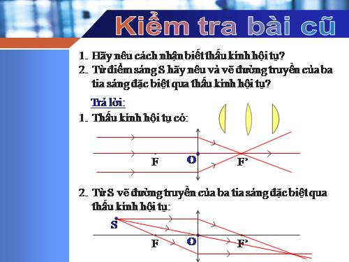 Bài 43. Ảnh của một vật tạo bởi thấu kính hội tụ