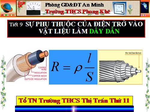 Bài 9. Sụ phụ thuộc của điện trở vào vật liệu làm dây dẫn